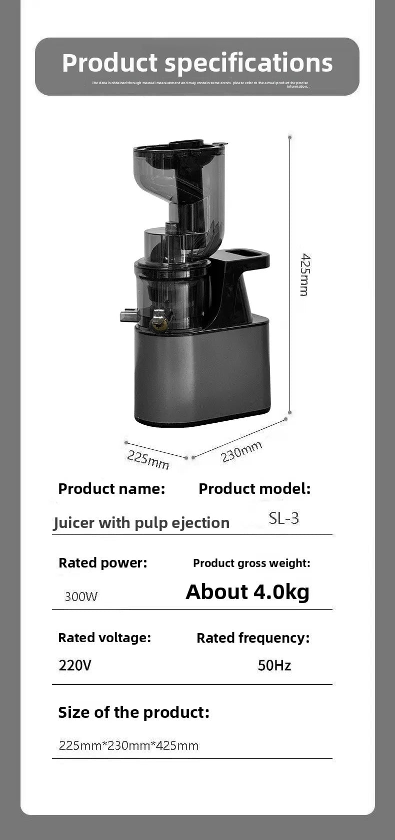 Max 2L Slow Juicer